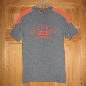 Element Gray/Orange Short Sleeve T Shirt